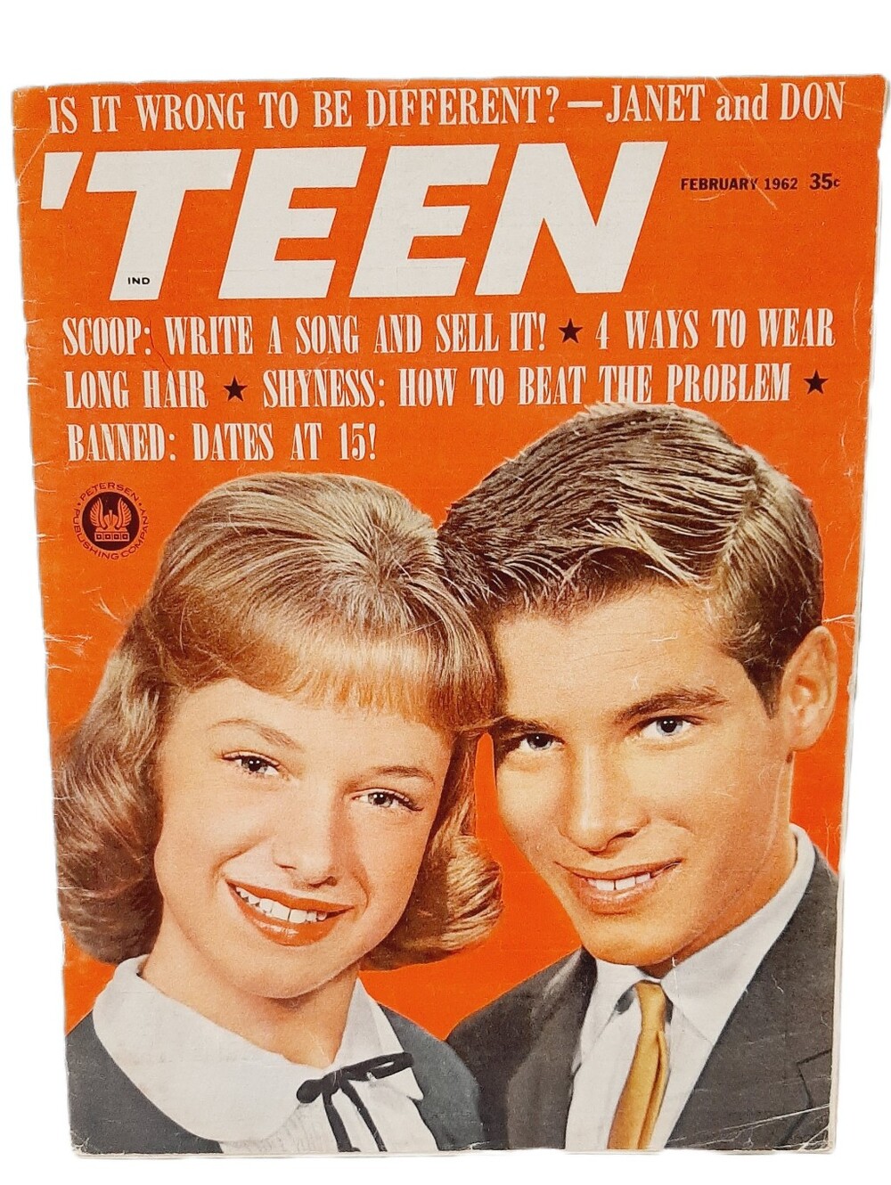 🍒 TEEN MAGAZINE February 1962 Janet Lennon Don Grady Shelley Fabares Vintage